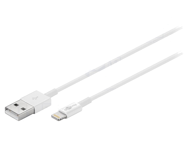 Kabel; USB 2.0; Apple Lightning-stekker,USB-A-stekker; 1m; wit Kabel; USB 2.0; Apple Lightning-stekker,USB-A-stekker; 1m; wit